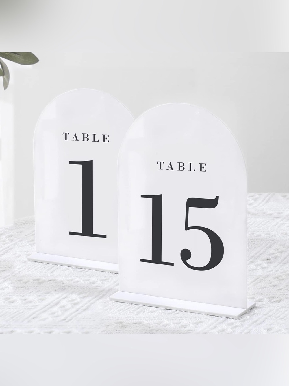 White Acrylic Table Number Signs (Set of 15)& cards & gift sign & guestbook sign